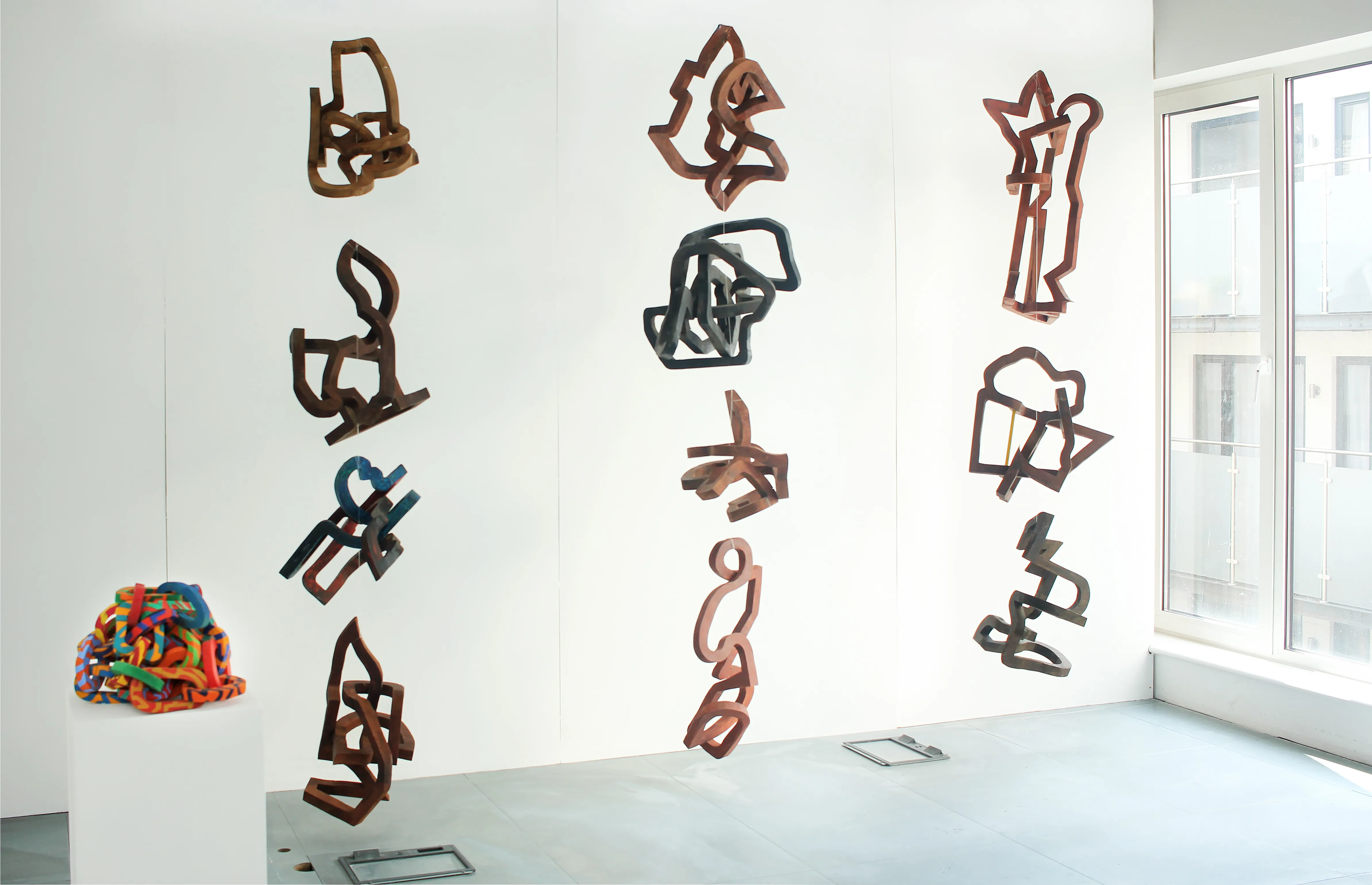 Sculptures installed in Bending Time