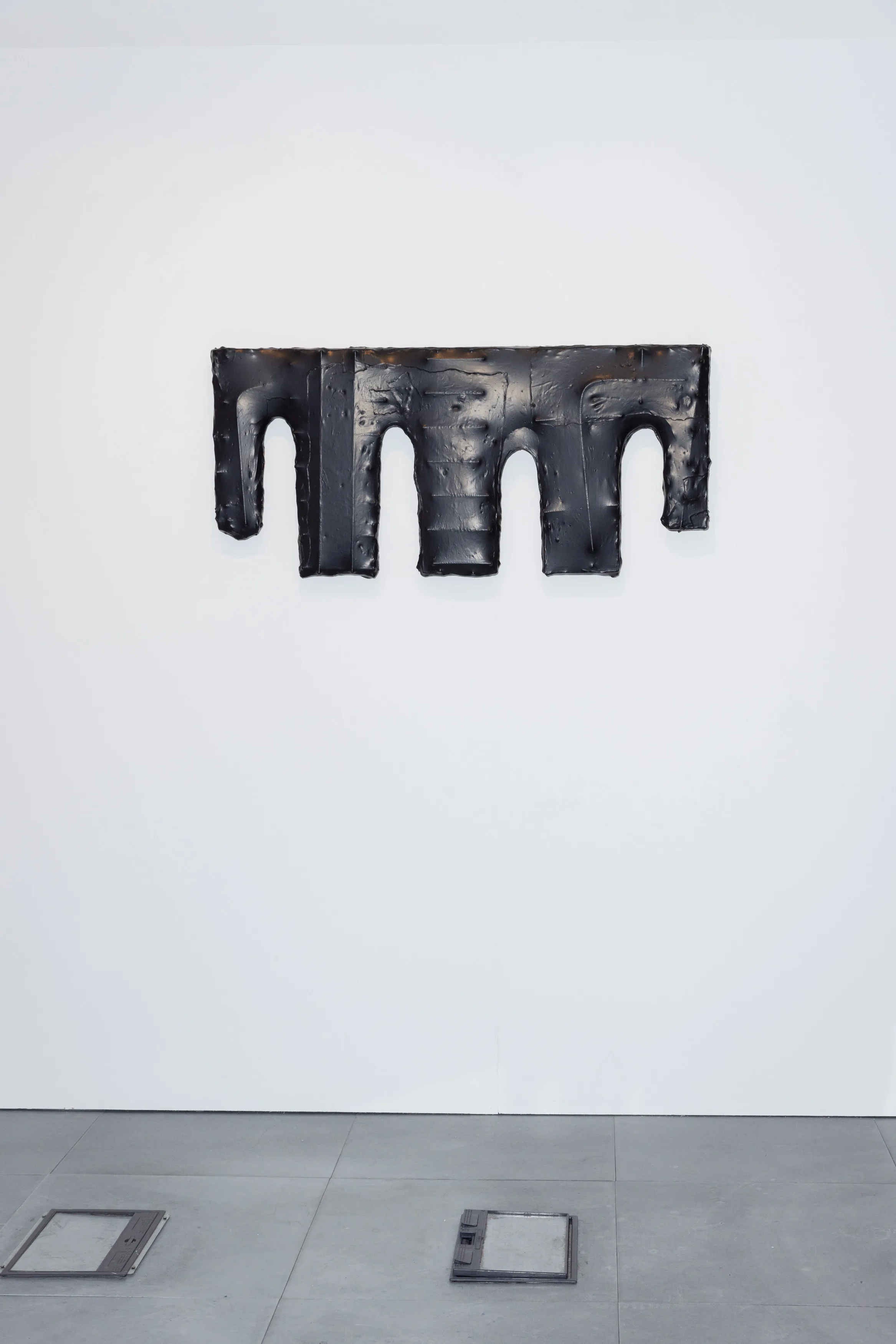 Sculptural work in the Yield exhibition