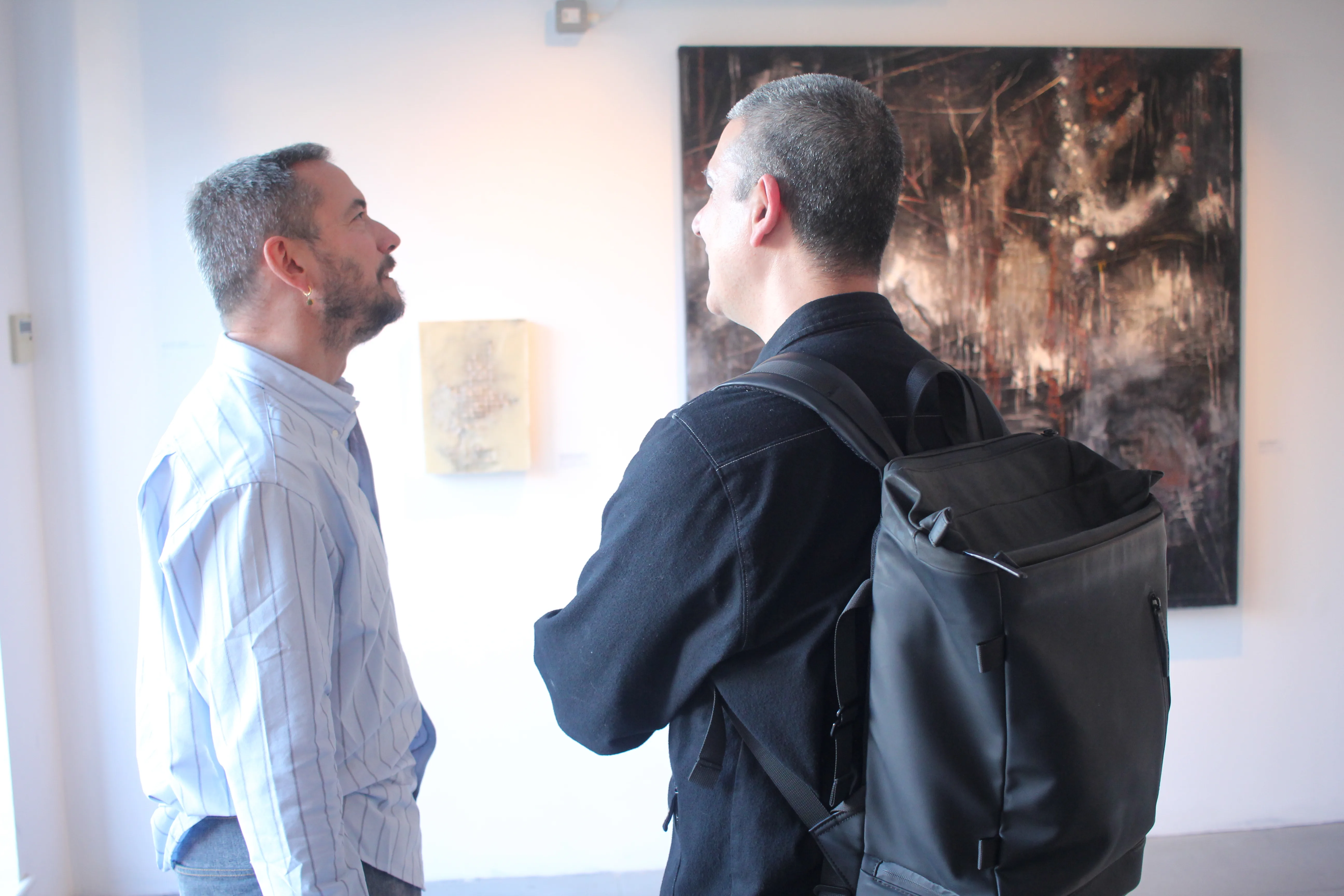 Visitors viewing Bending Time