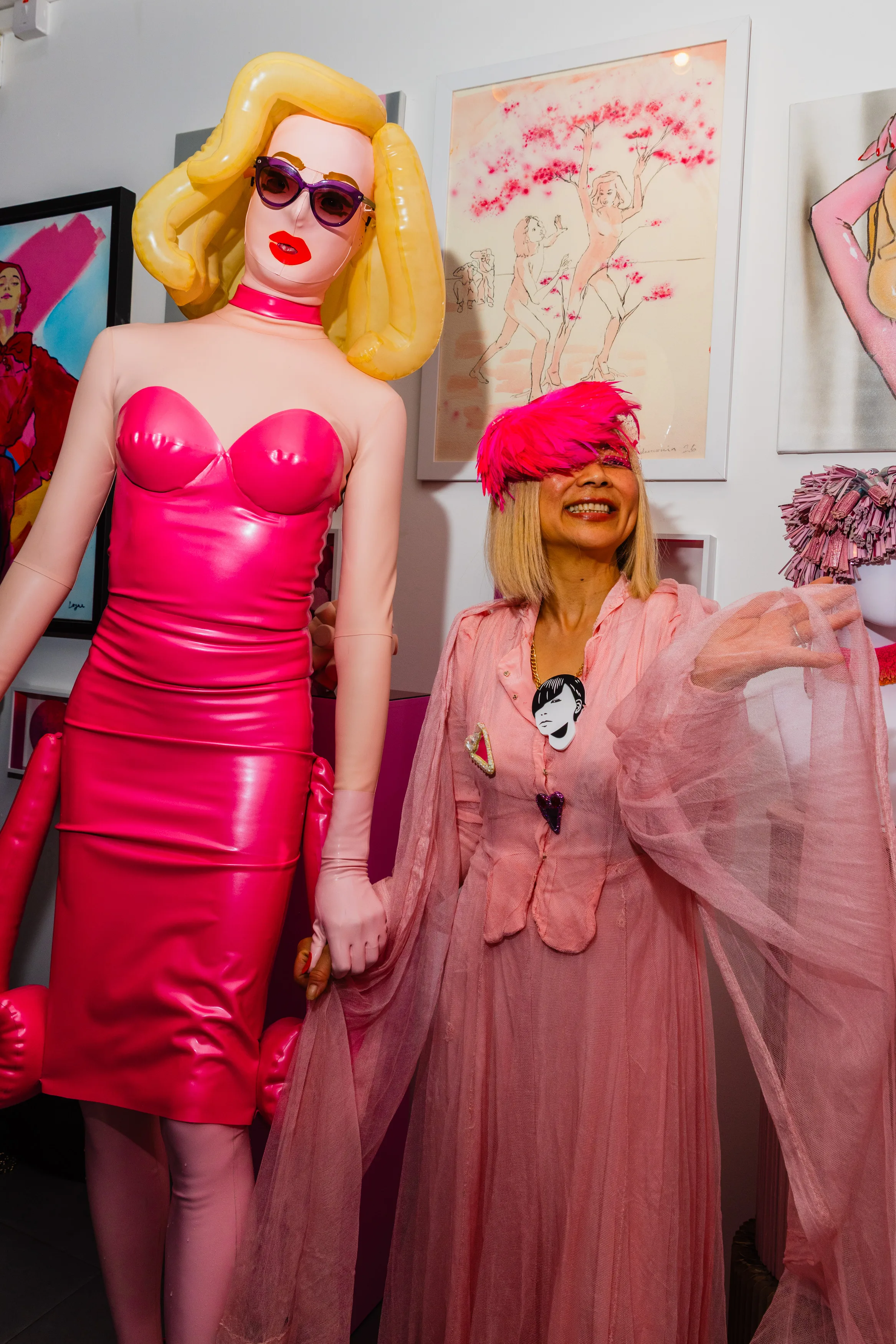 Exhibition view of Pink Chaos