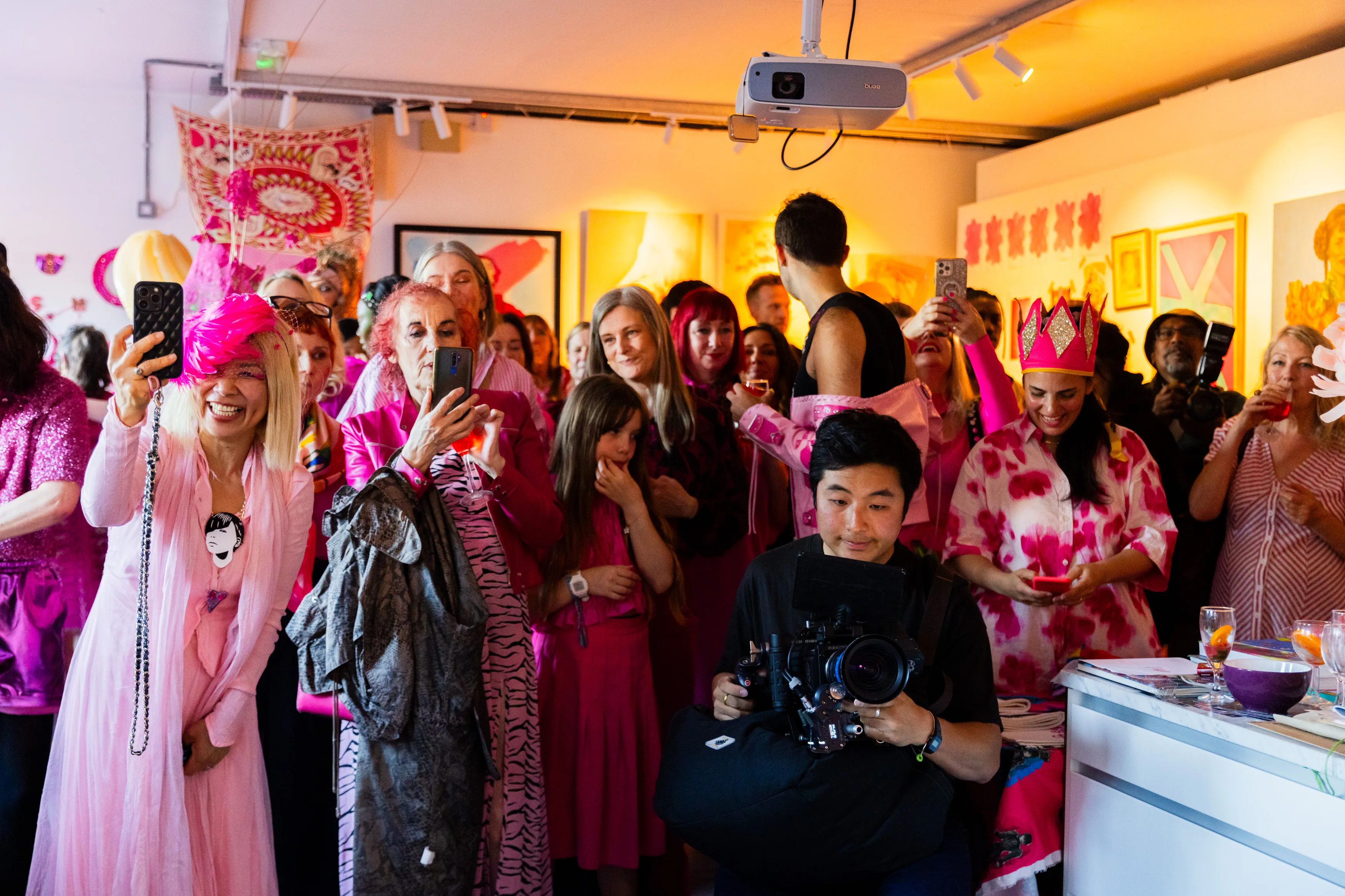Installation view of Pink Chaos