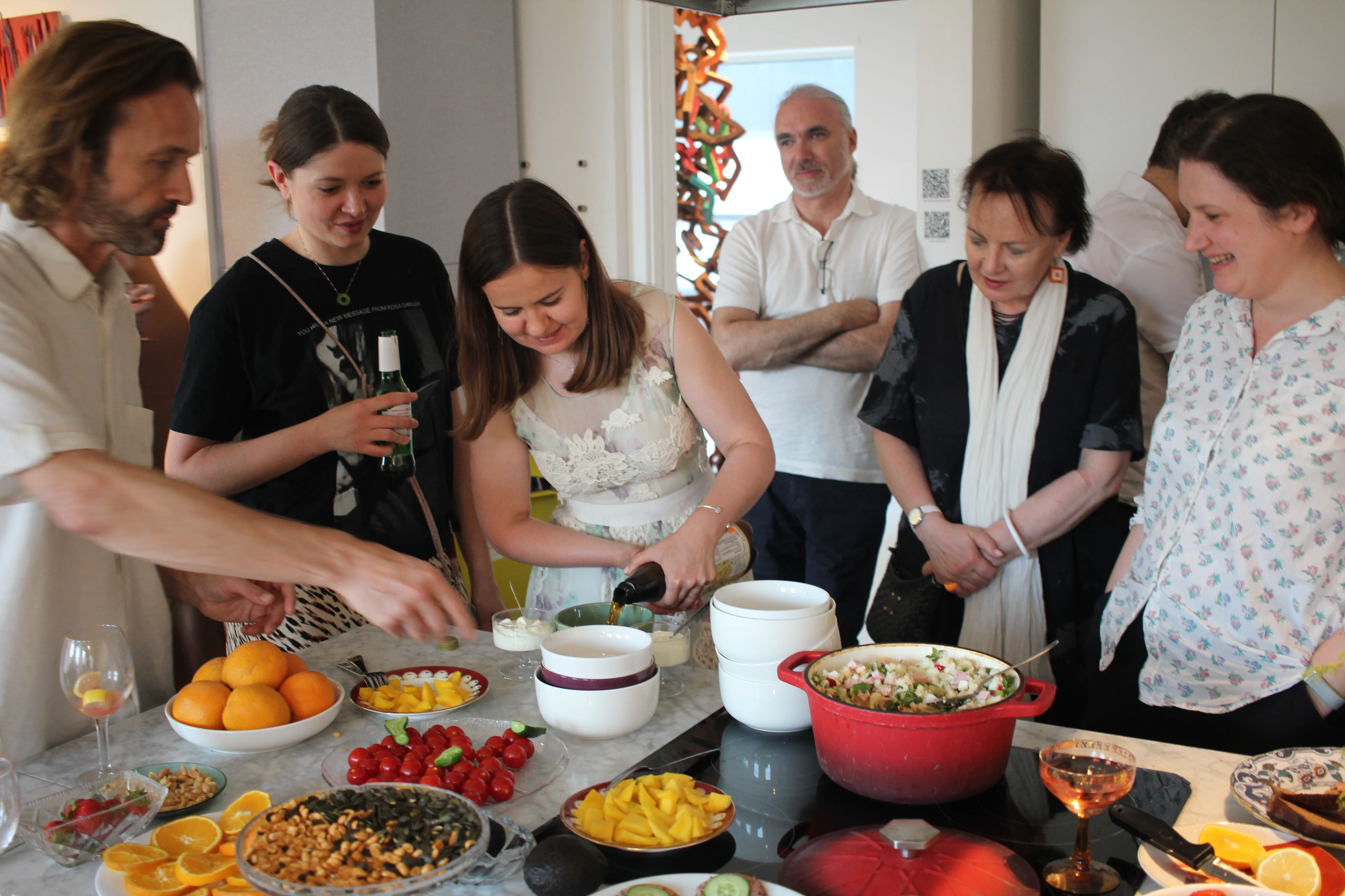 Guests at the close of the Oleg Prokofiev poetry evening