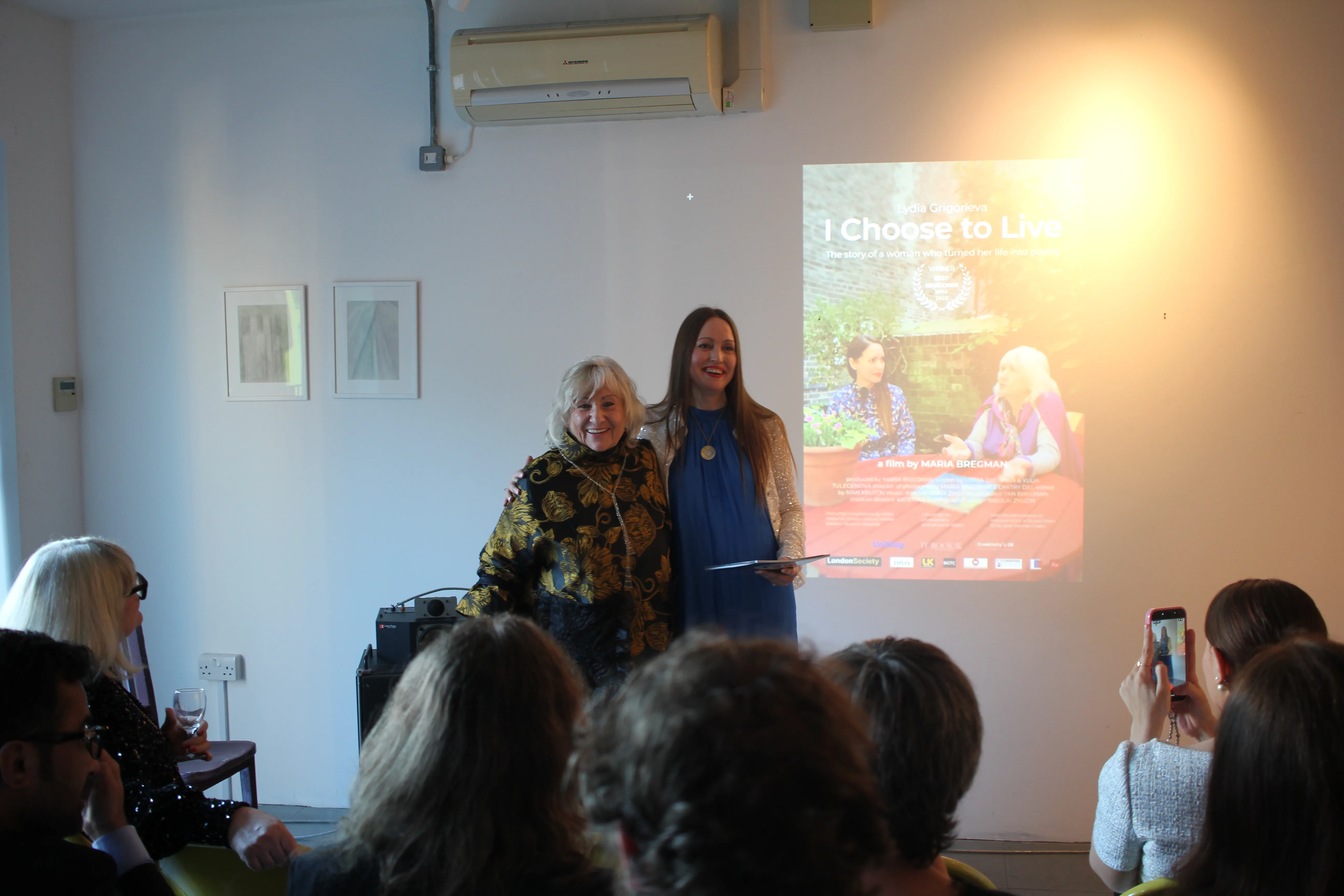 Lydia Grigorieva and Maria Bregman at the I Choose to Live screening