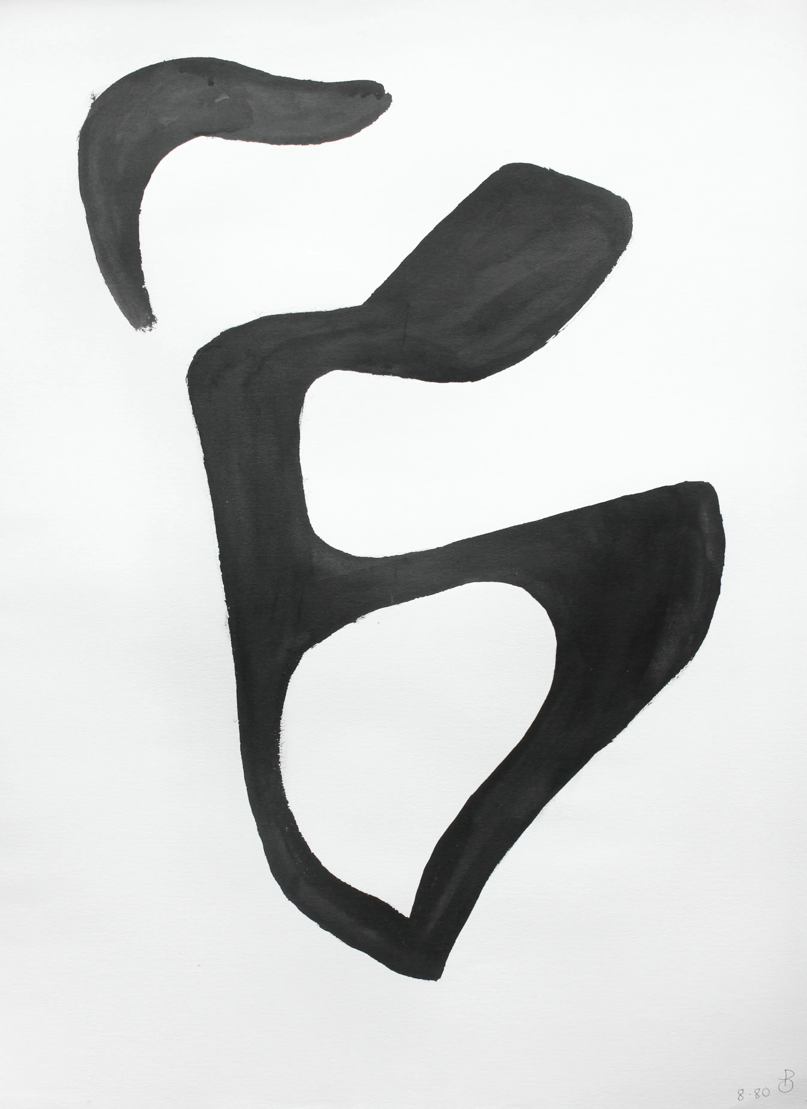 Untitled BW (2), Acrylic on paper work by Oleg Prokofiev